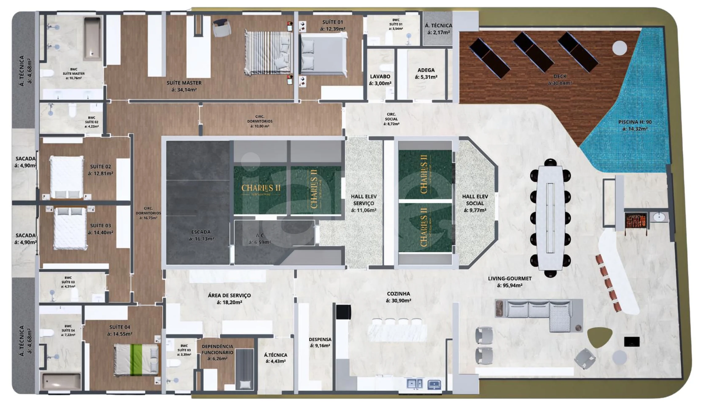 Planta — Pavimento penthouse