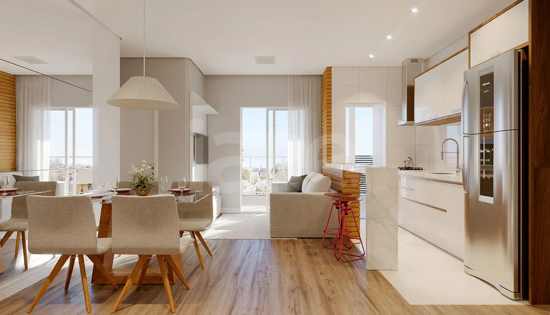 Sollaris Residencial - Apartamento com 56,98 m², em Tingui — foto 2