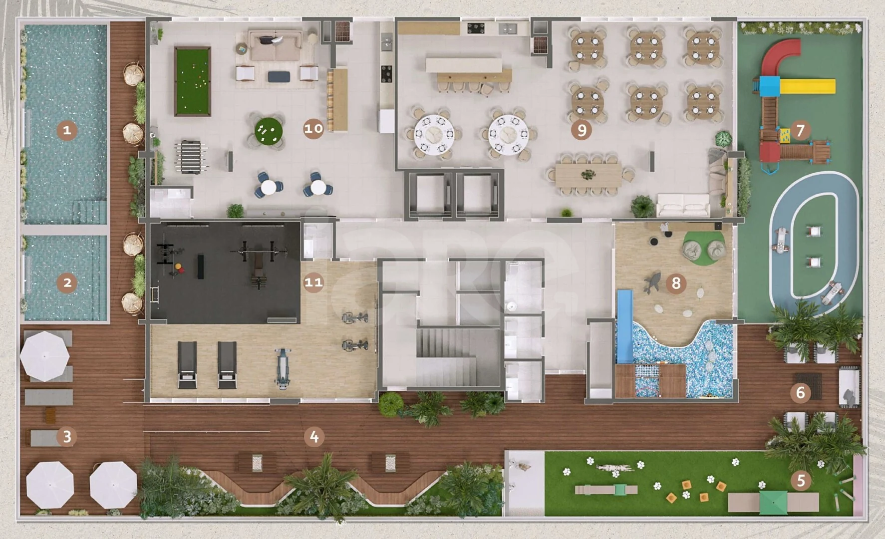 Planta — Pavimento lazer