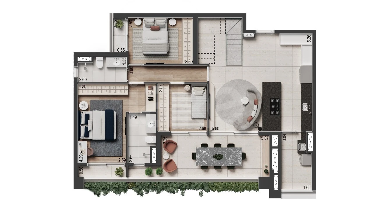 Planta — Cobertura Duplex 219,4 m²