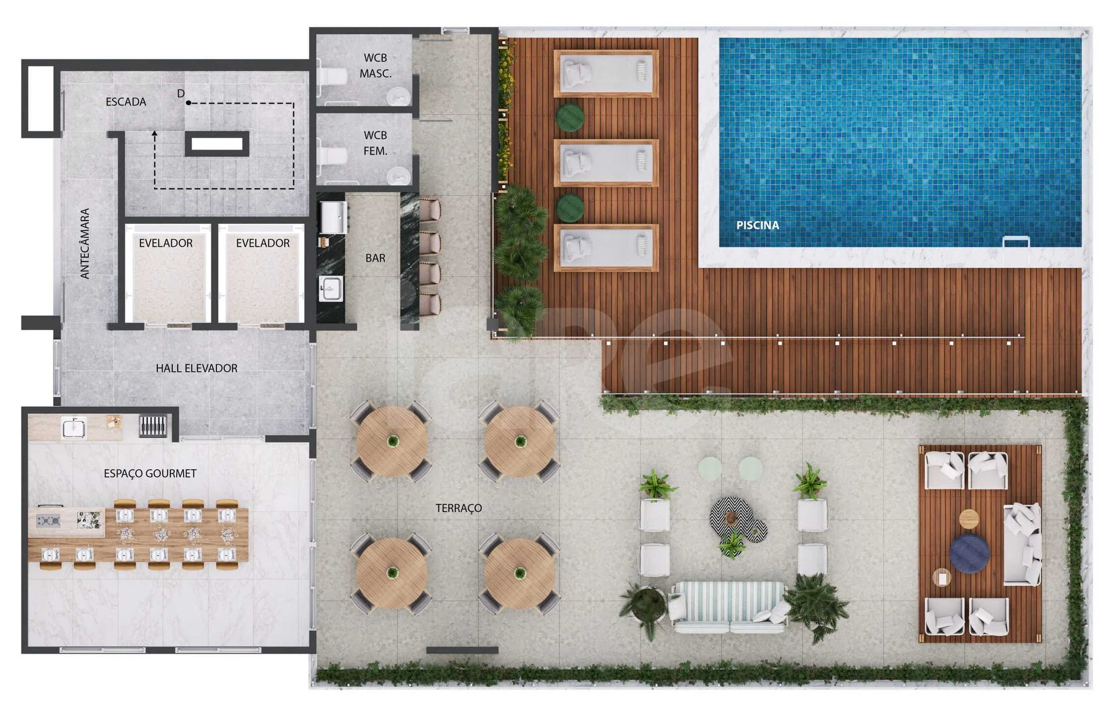 Planta — Pavimento rooftop