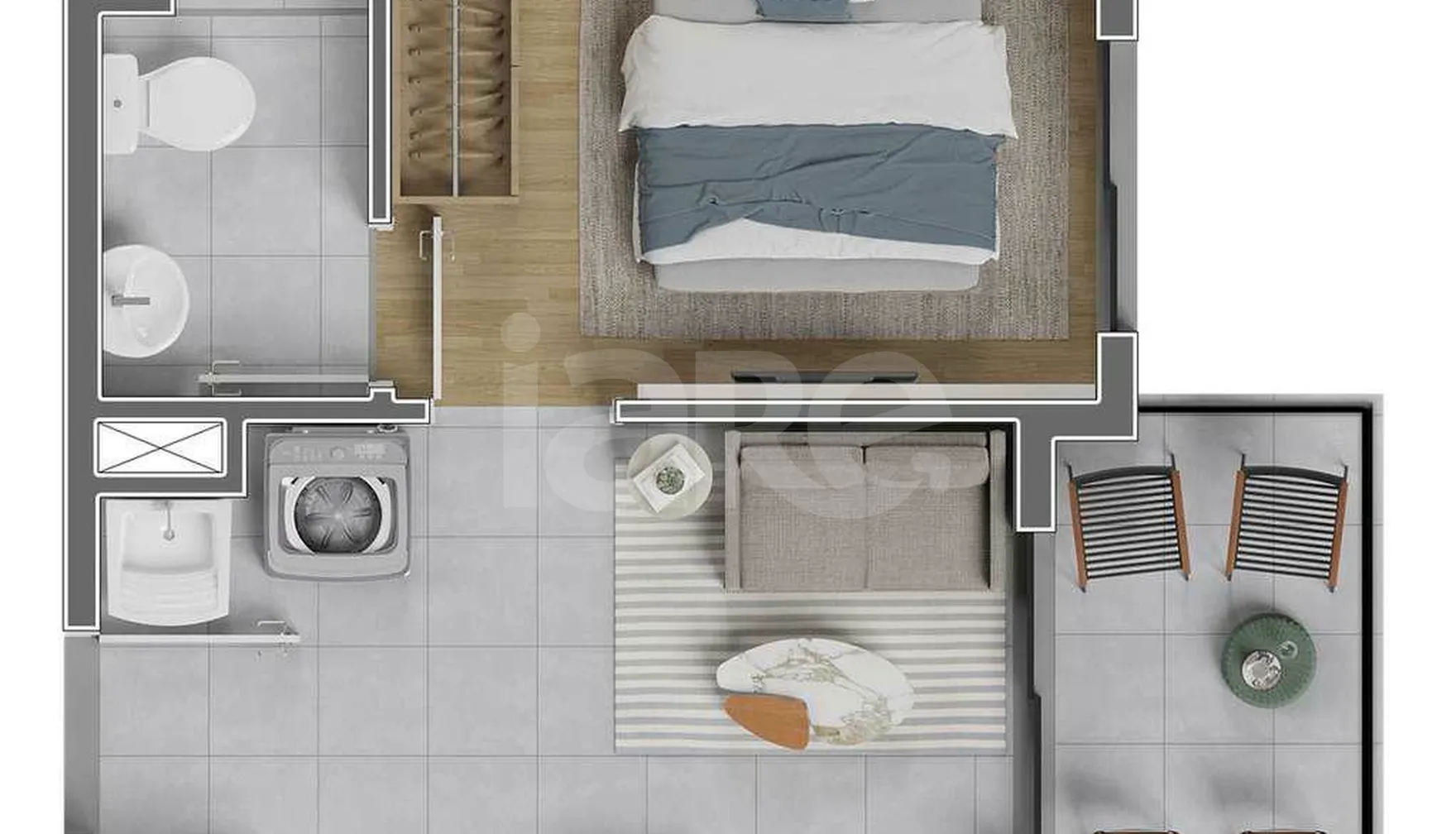 Planta — Apartamento 25,58 m²