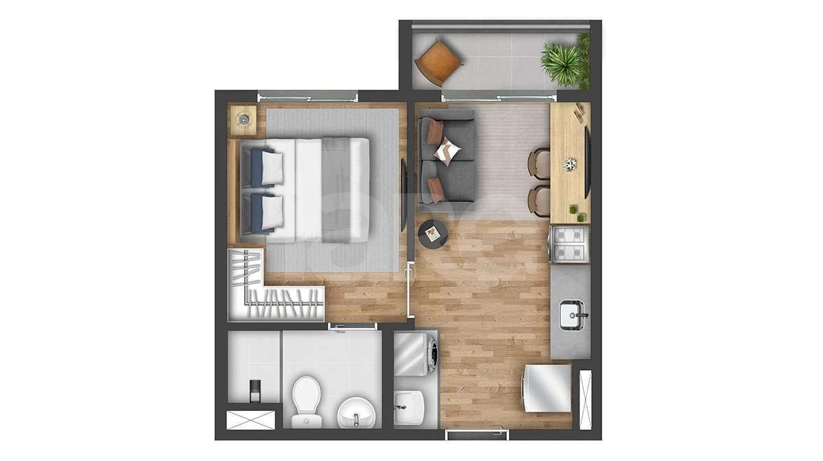Planta — Apartamento 26,54 m²