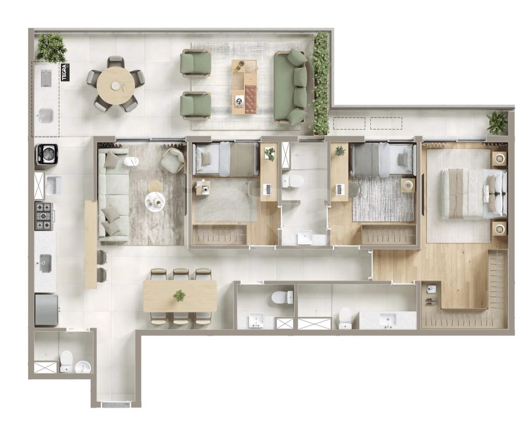 Planta — Apartamento 120 m²