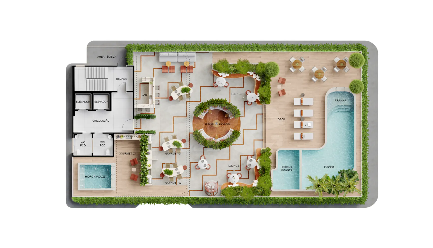 Planta — Pavimento rooftop