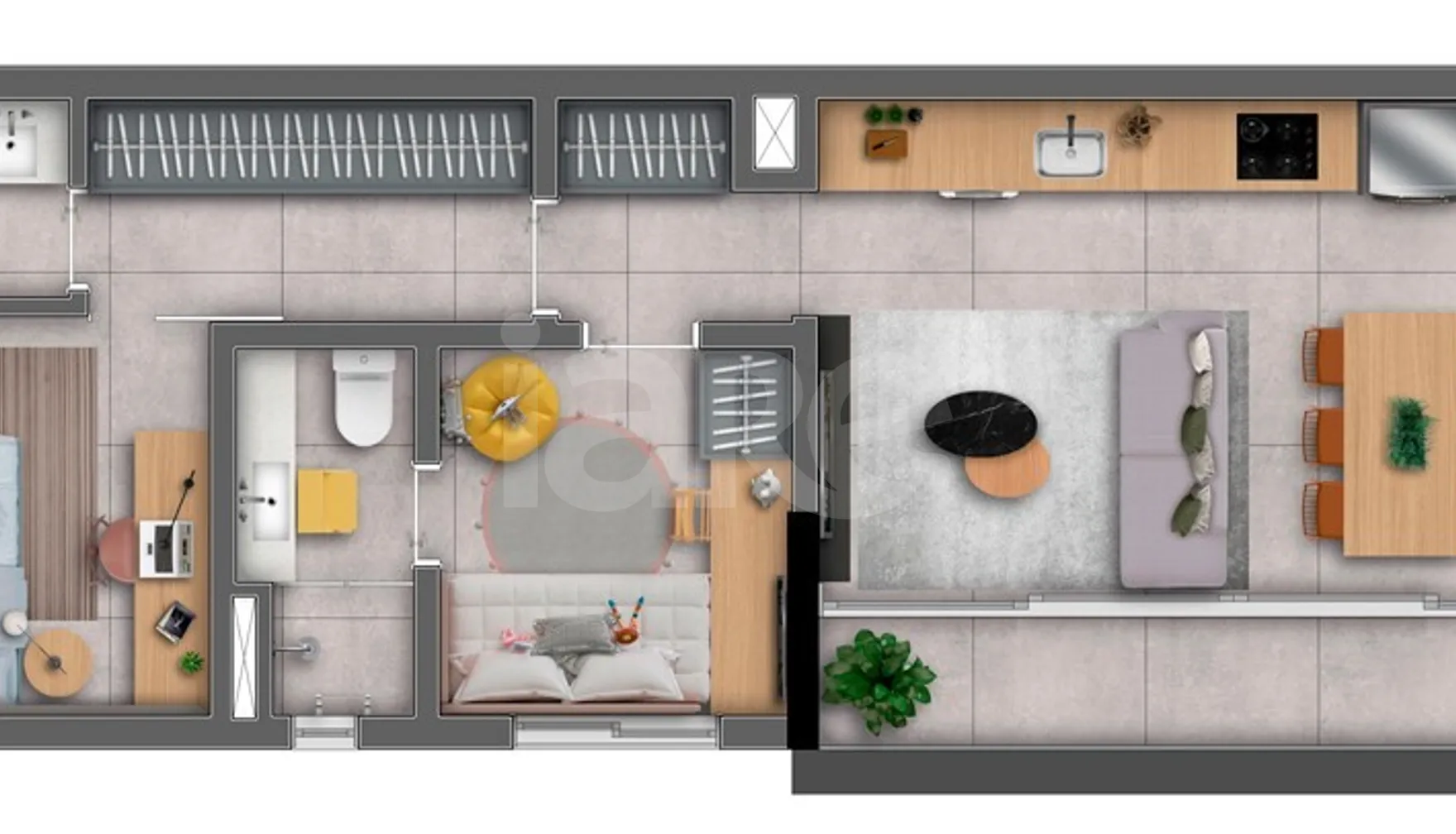 Planta — Apartamento 68,09 m²