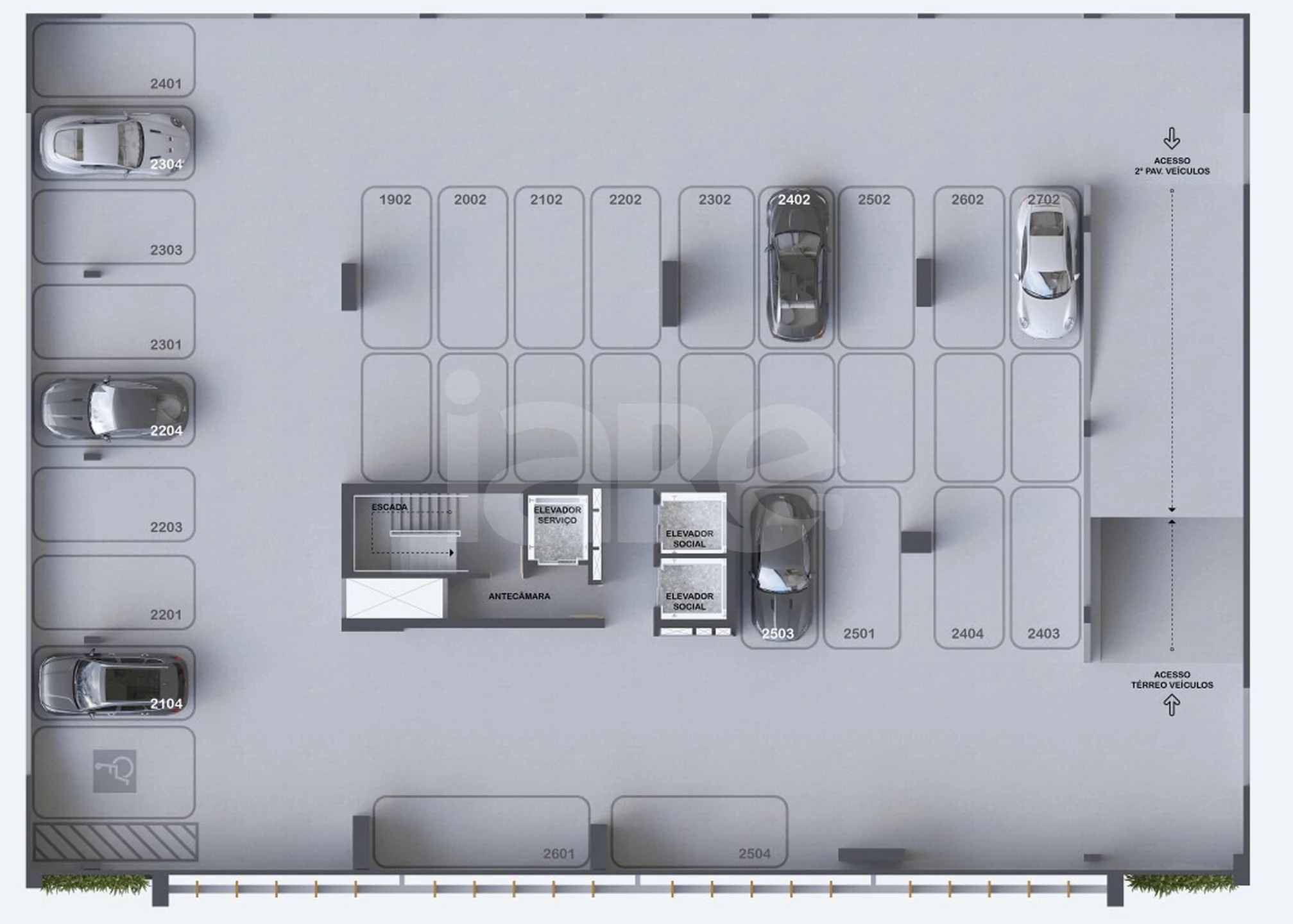 Planta — Pavimento garagem 03
