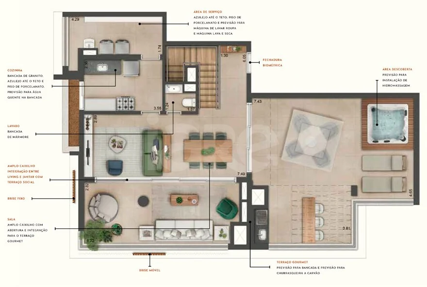 Planta — Garden 200,8 m²