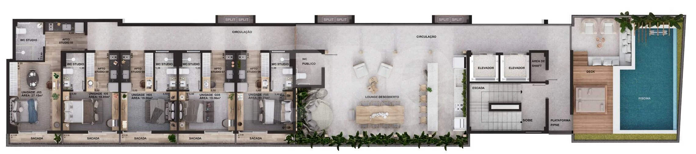 Planta — Pavimento rooftop