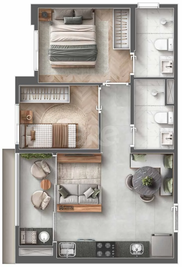 Planta — Apartamento 42 m²