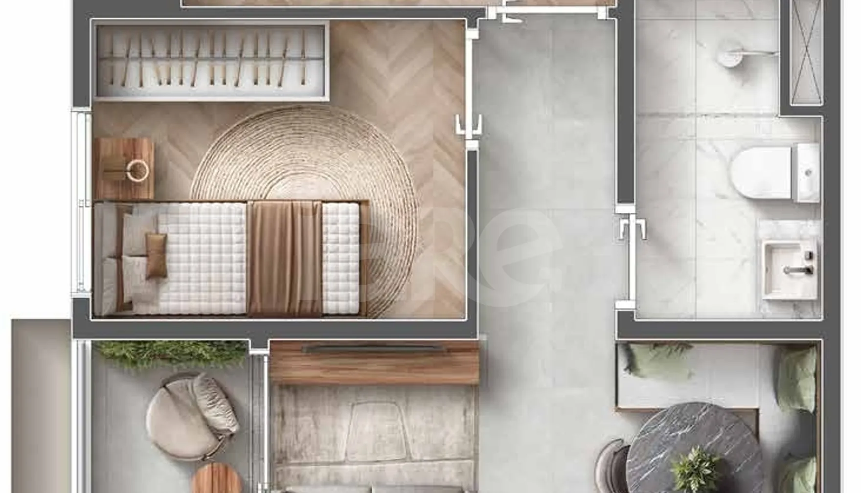 Planta — Apartamento 42 m²