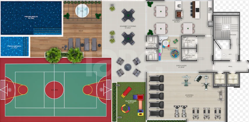 Planta — Pavimento lazer 1