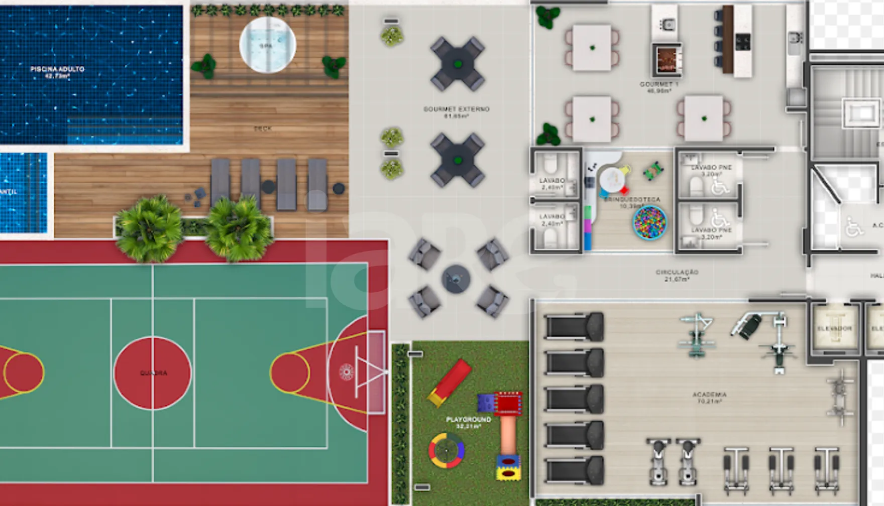 Planta — Pavimento lazer 1