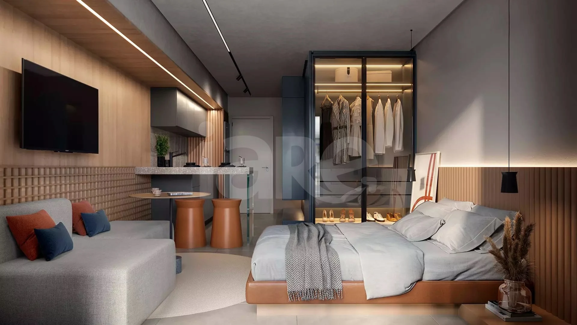 Uno Solare - Studio com 30,66 m², em Portão — foto 4