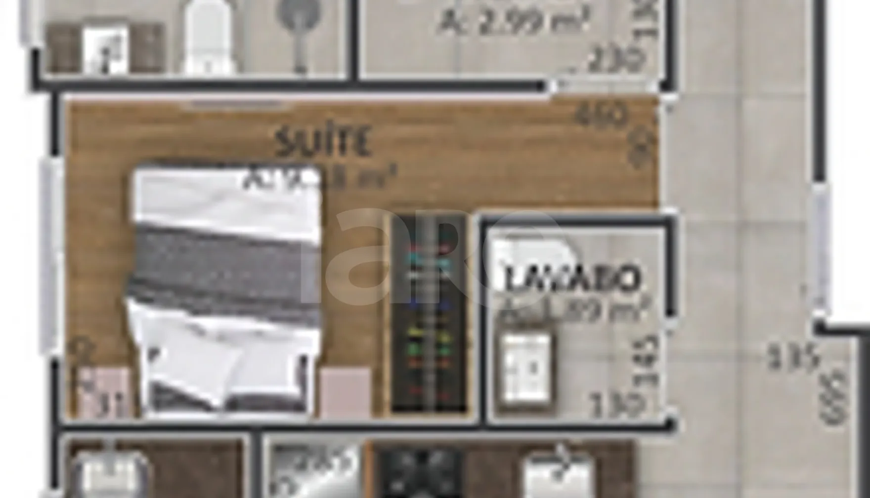 Planta — Apartamento 99,94 m²