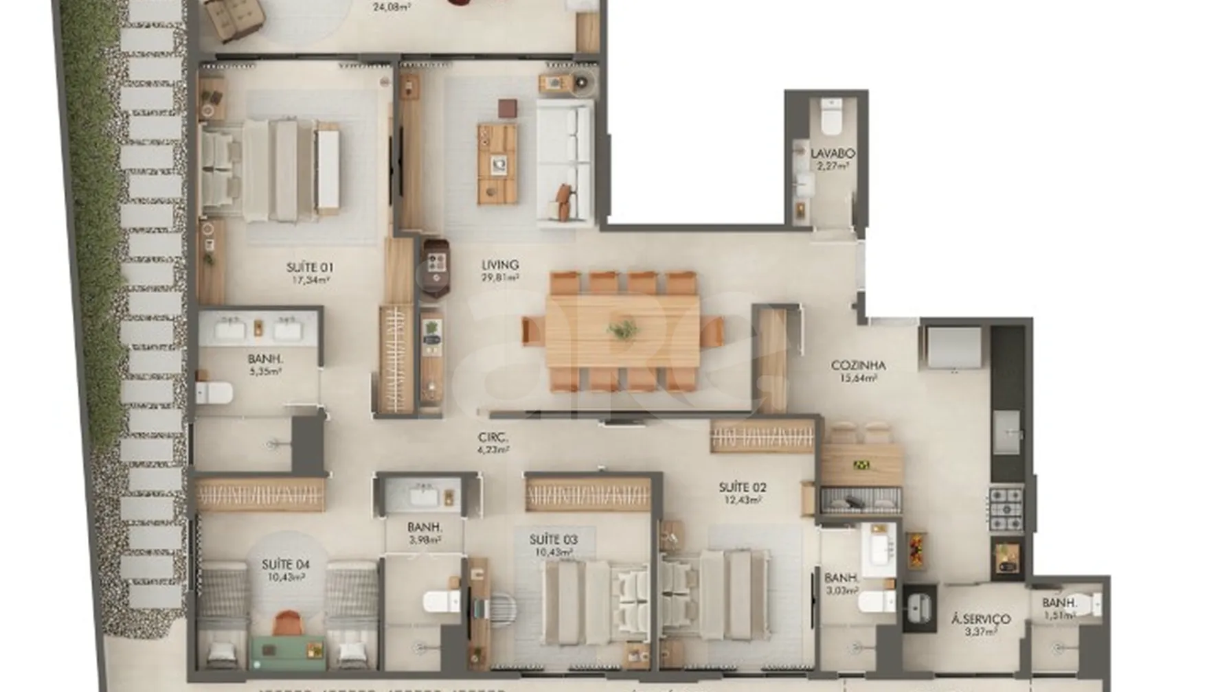 Planta — Garden 264,09 m²