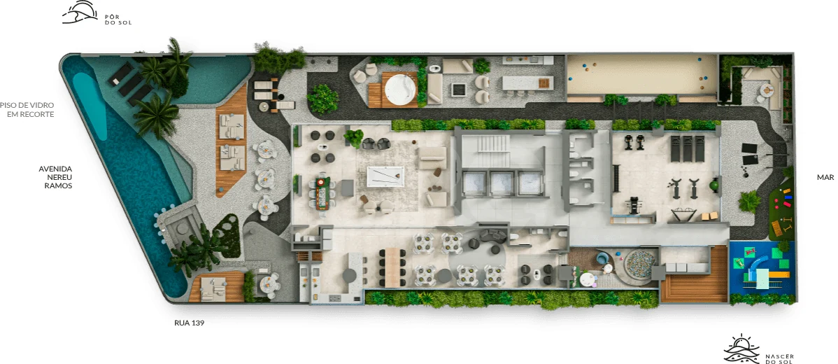 Planta — Pavimento lazer