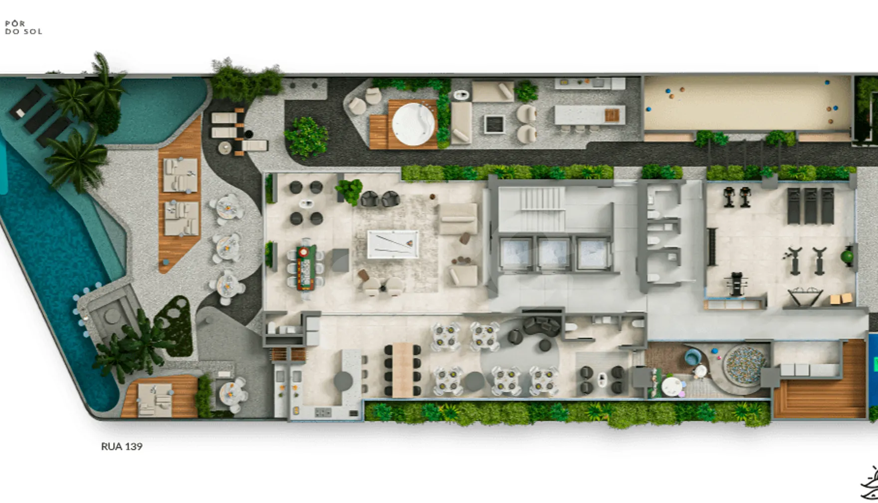 Planta — Pavimento lazer