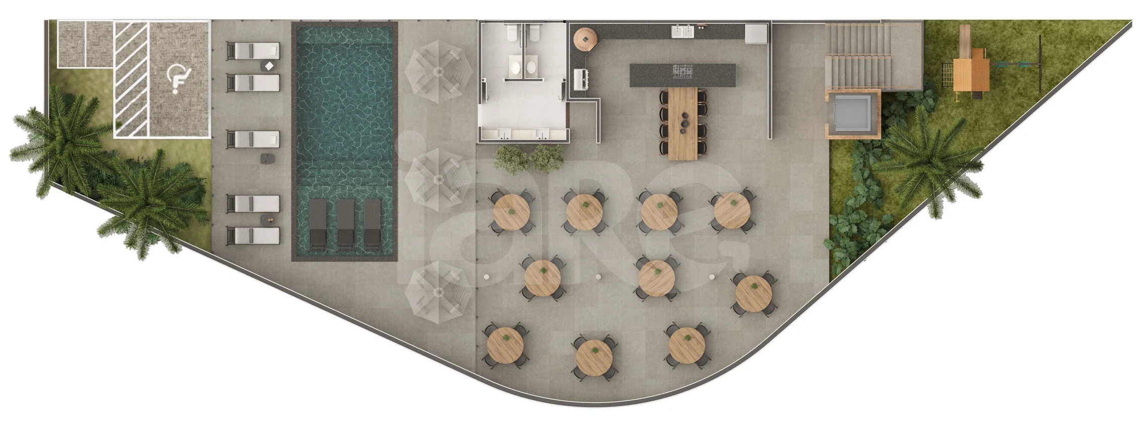 Planta — Pavimento lazer superior