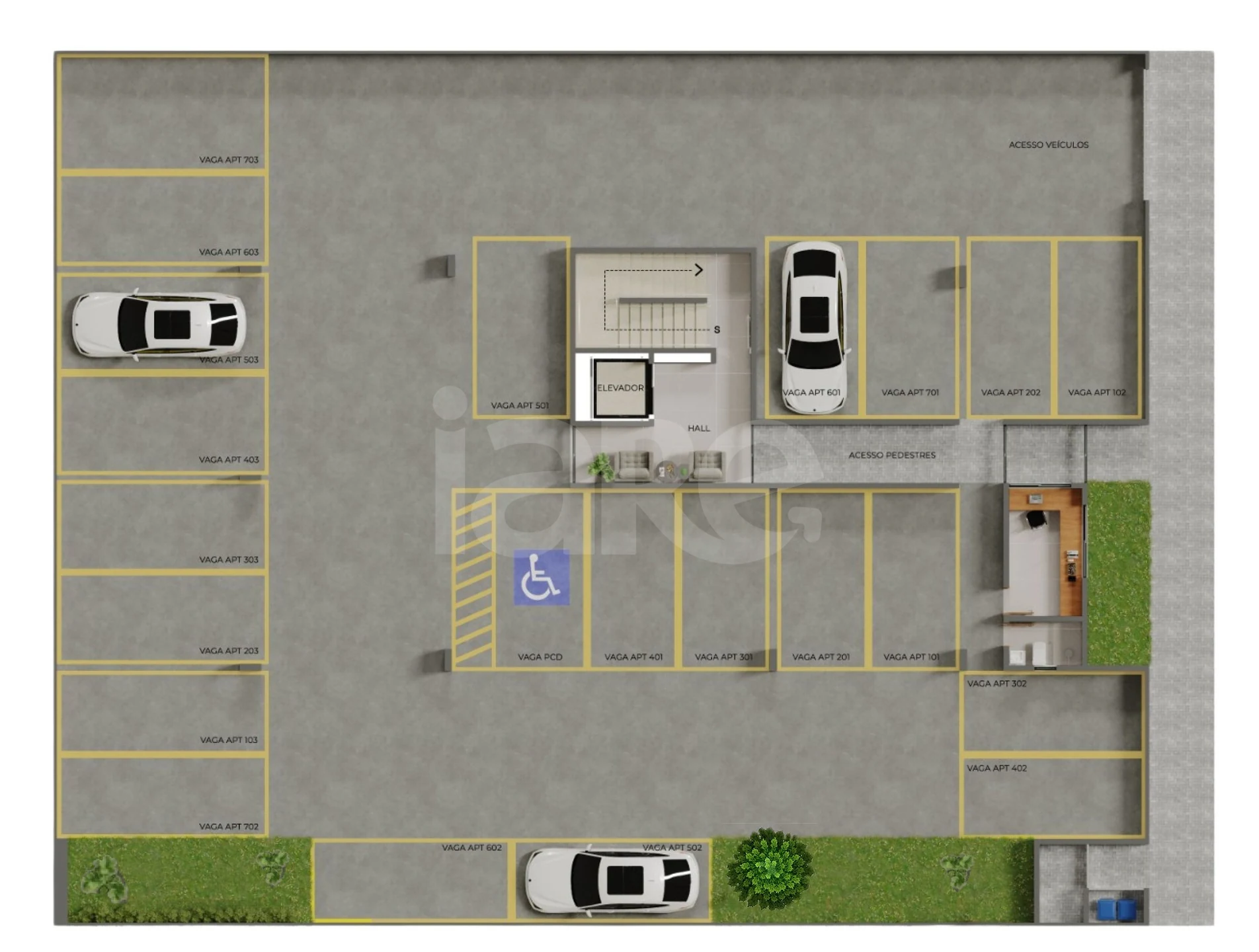 Planta — Pavimento garagem