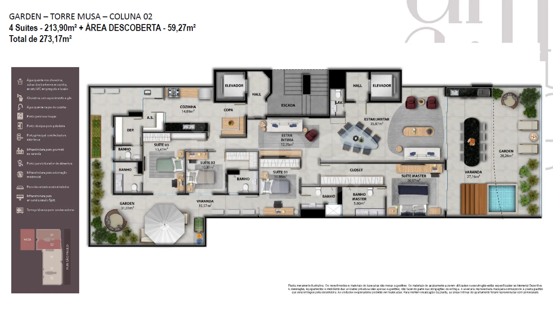 Planta — Garden 273,17 m²
