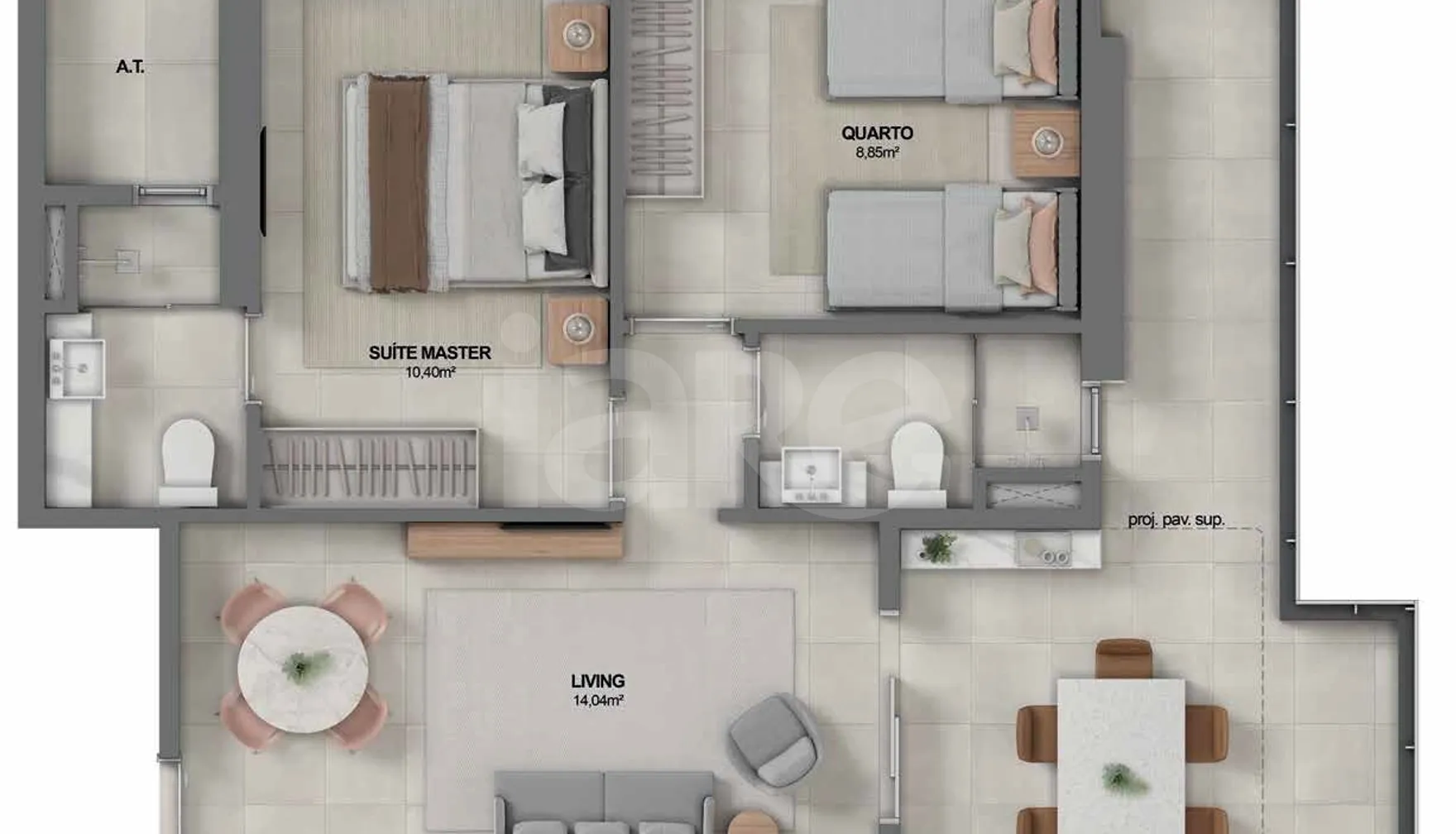 Planta — Garden 91,23 m²