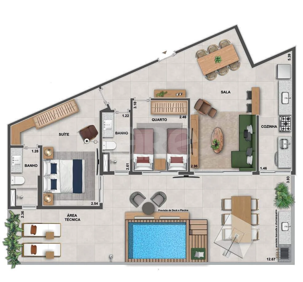 Planta — Garden 113,65 m²