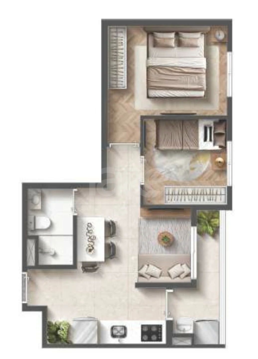 Planta — Garden 42,93 m²