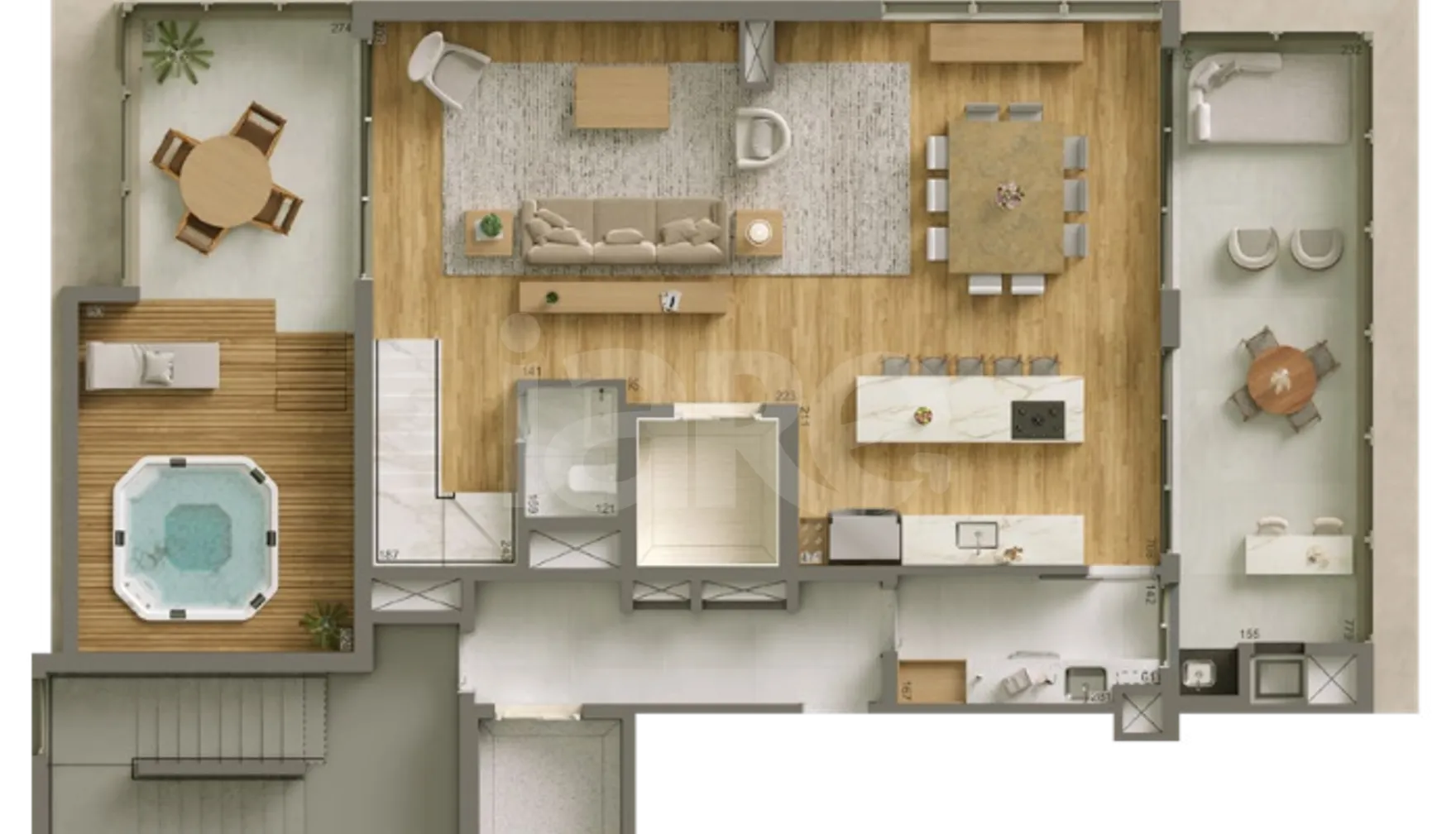 Planta — Cobertura Duplex 185,58 m²