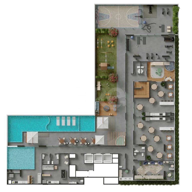 Planta — Pavimento lazer