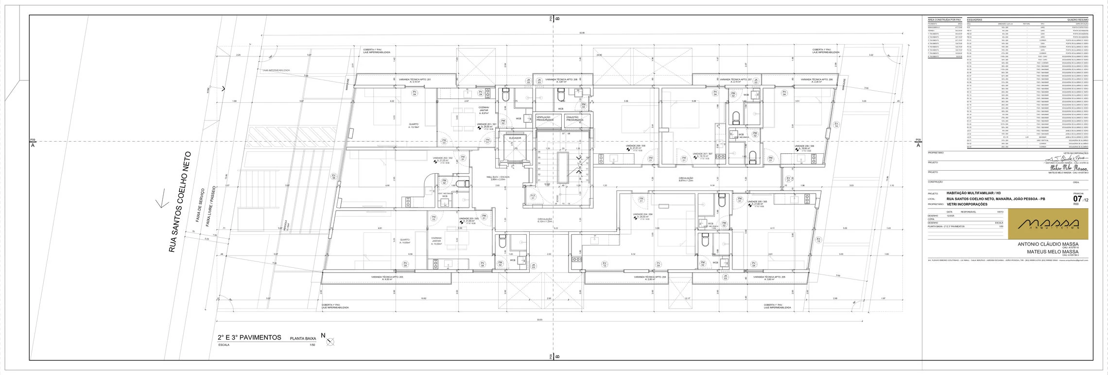 Planta — PAVIMENTO 2 E 3