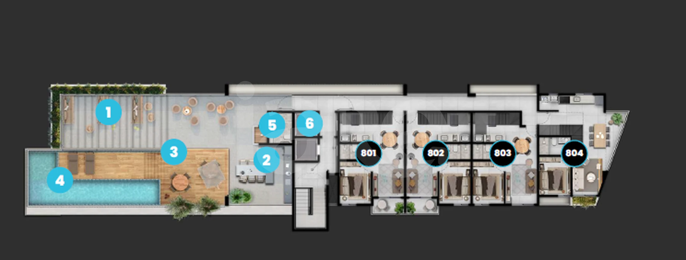 Planta — Pavimento rooftop