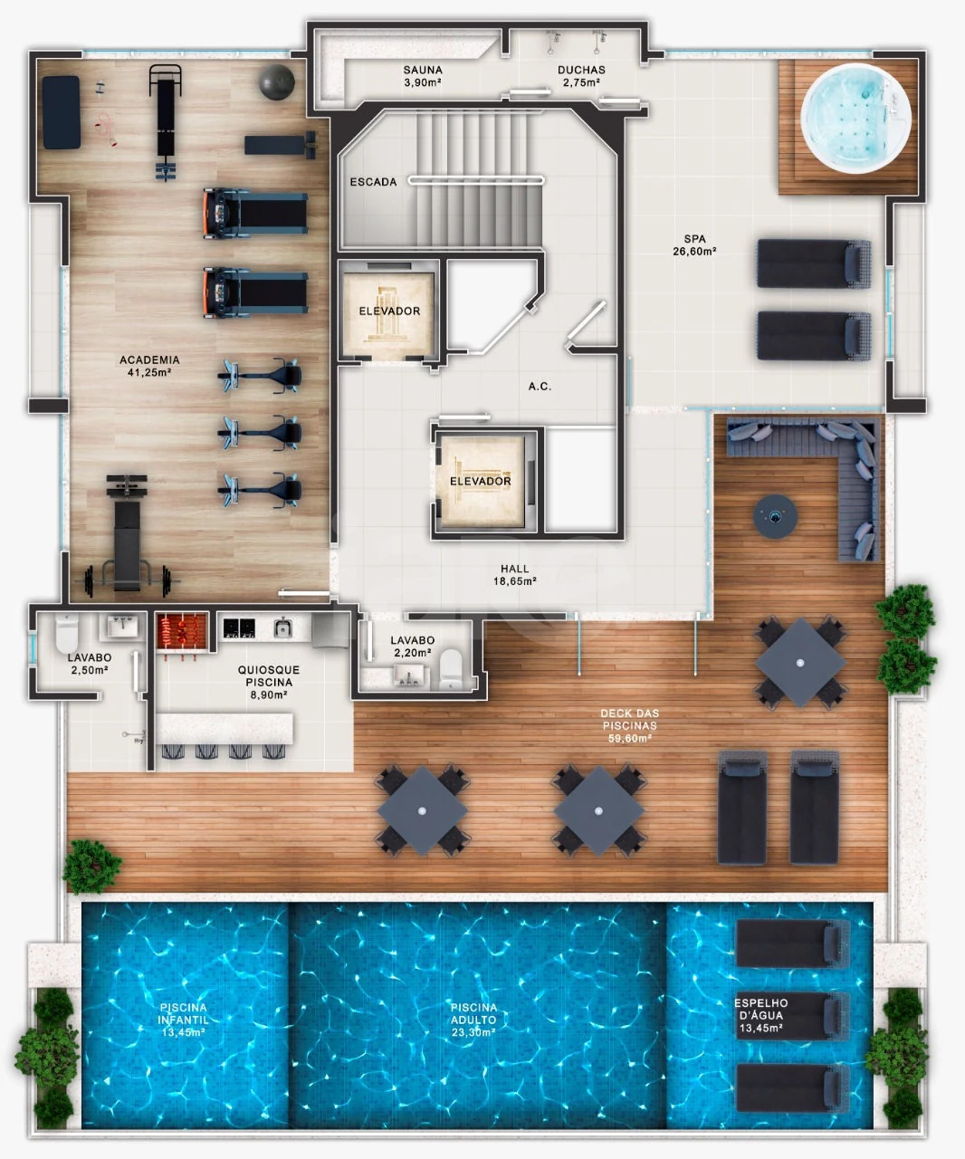 Planta — Pavimento lazer 2
