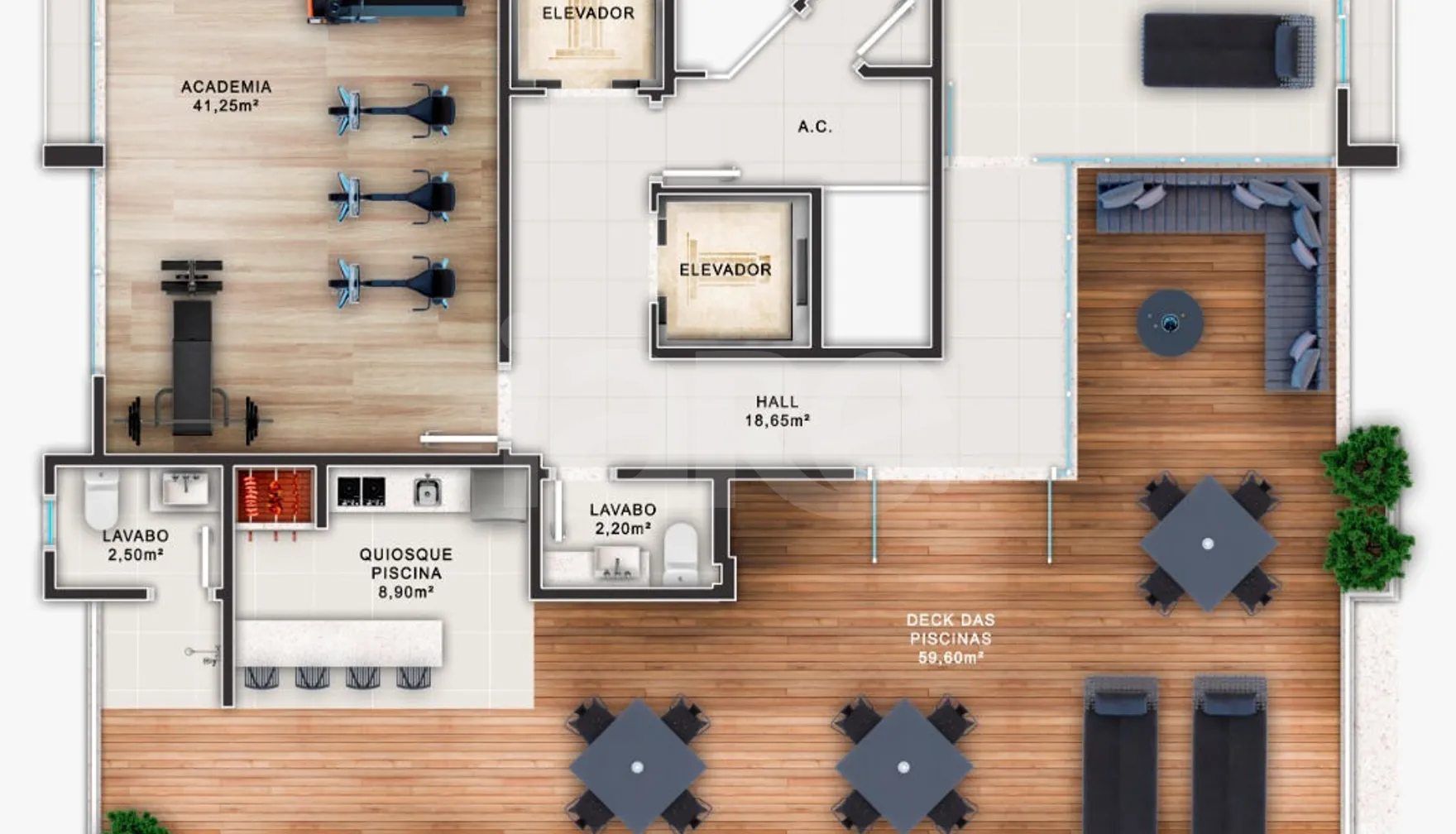 Planta — Pavimento lazer 2