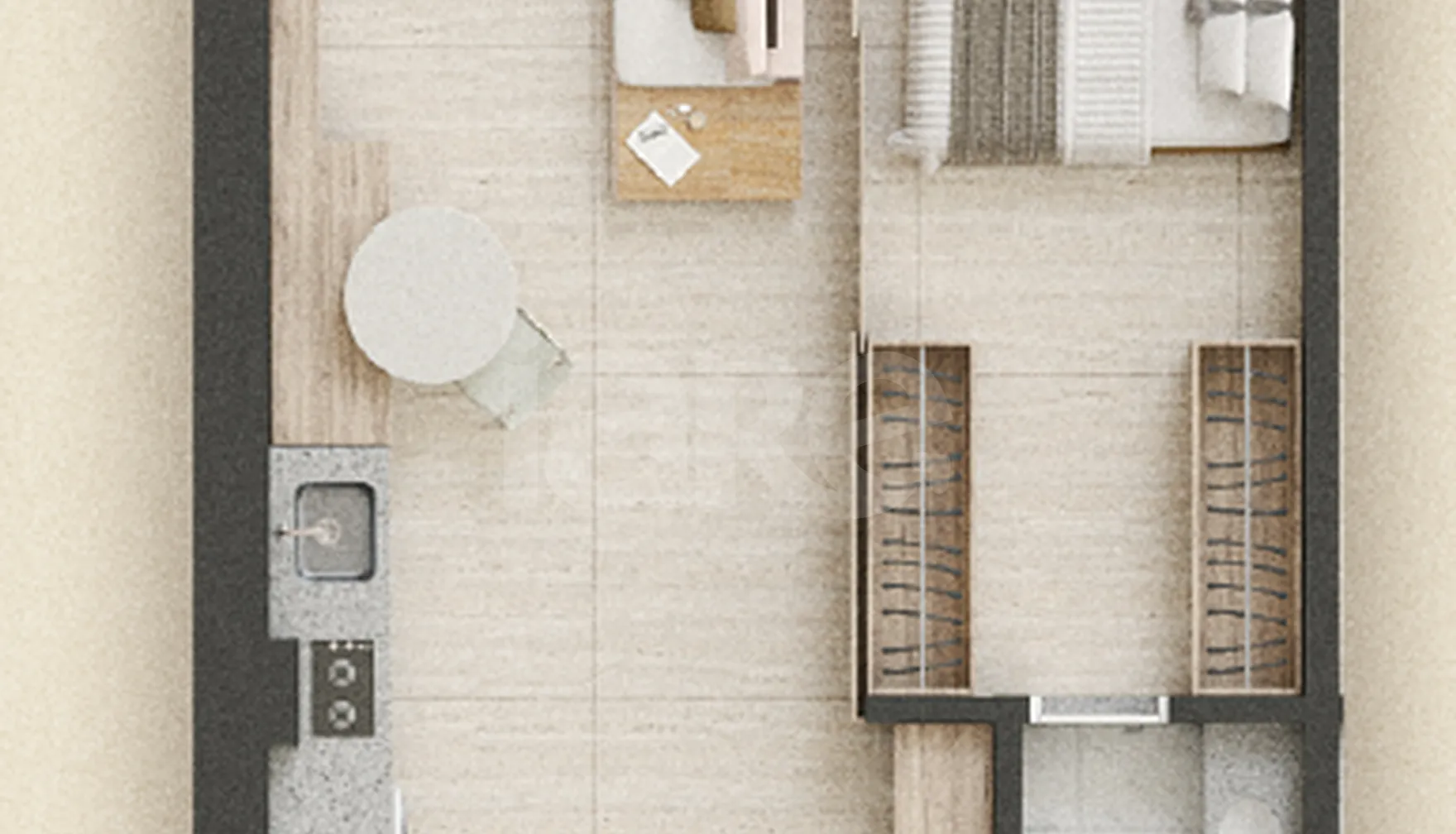 Planta — Studio 48 m²