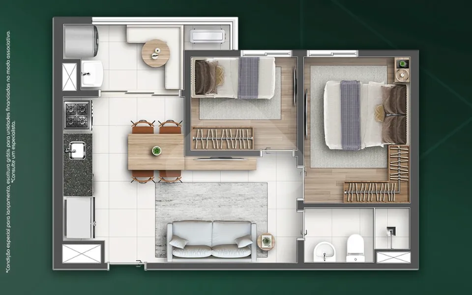 Inspire Esperança - Apartamento com 26,5 m², em Vila Esperança — foto 3