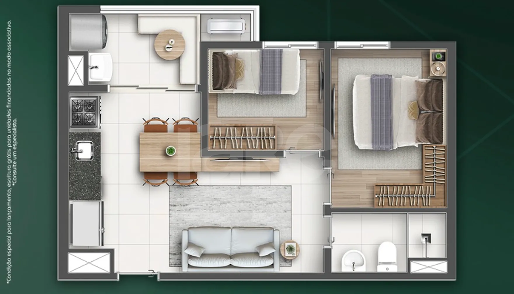 Inspire Esperança - Apartamento com 42,03 m², em Vila Esperança — foto 3