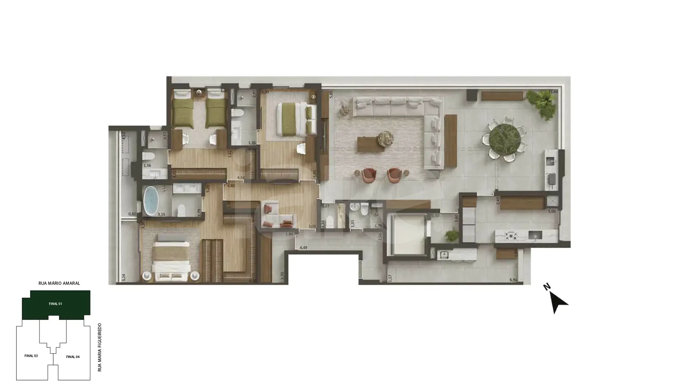 Planta — Apartamento 229,92 m²