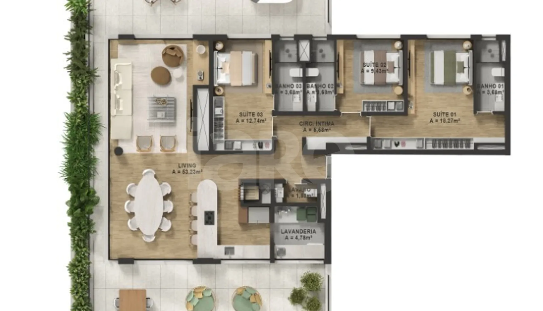Planta — Garden 262,62 m²