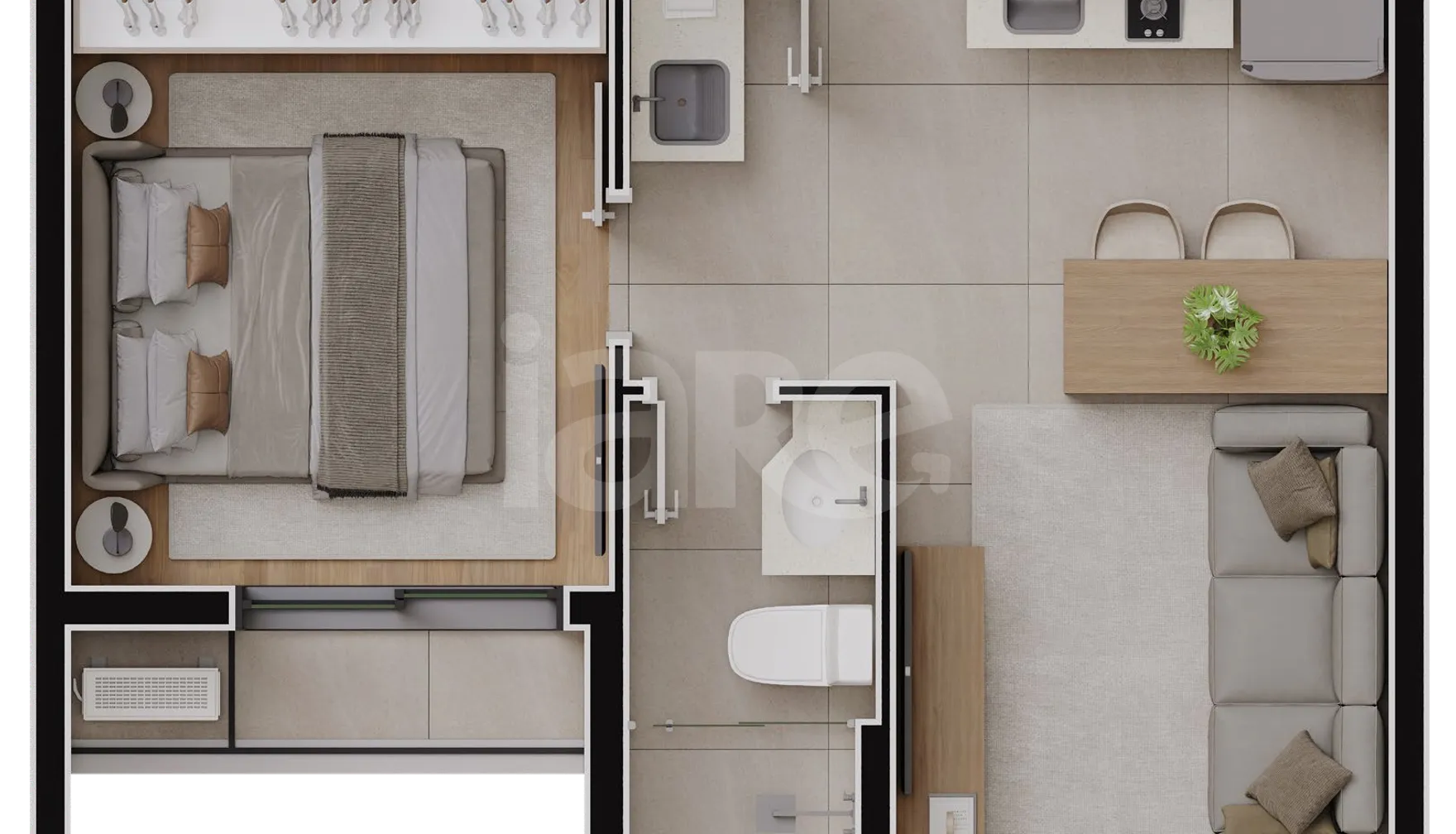 Planta — Apartamento 26,02 m²
