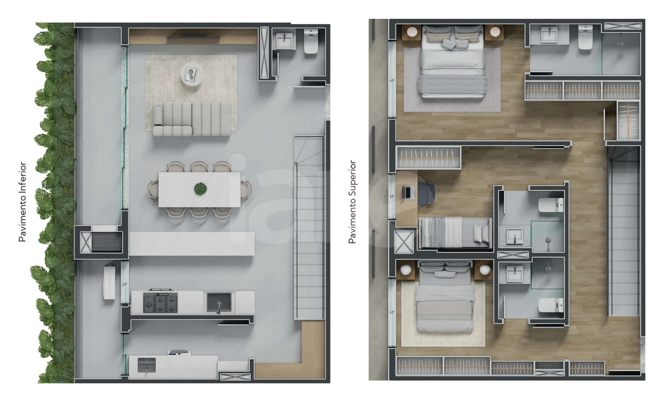 Planta — Cobertura Duplex 124,53 m²