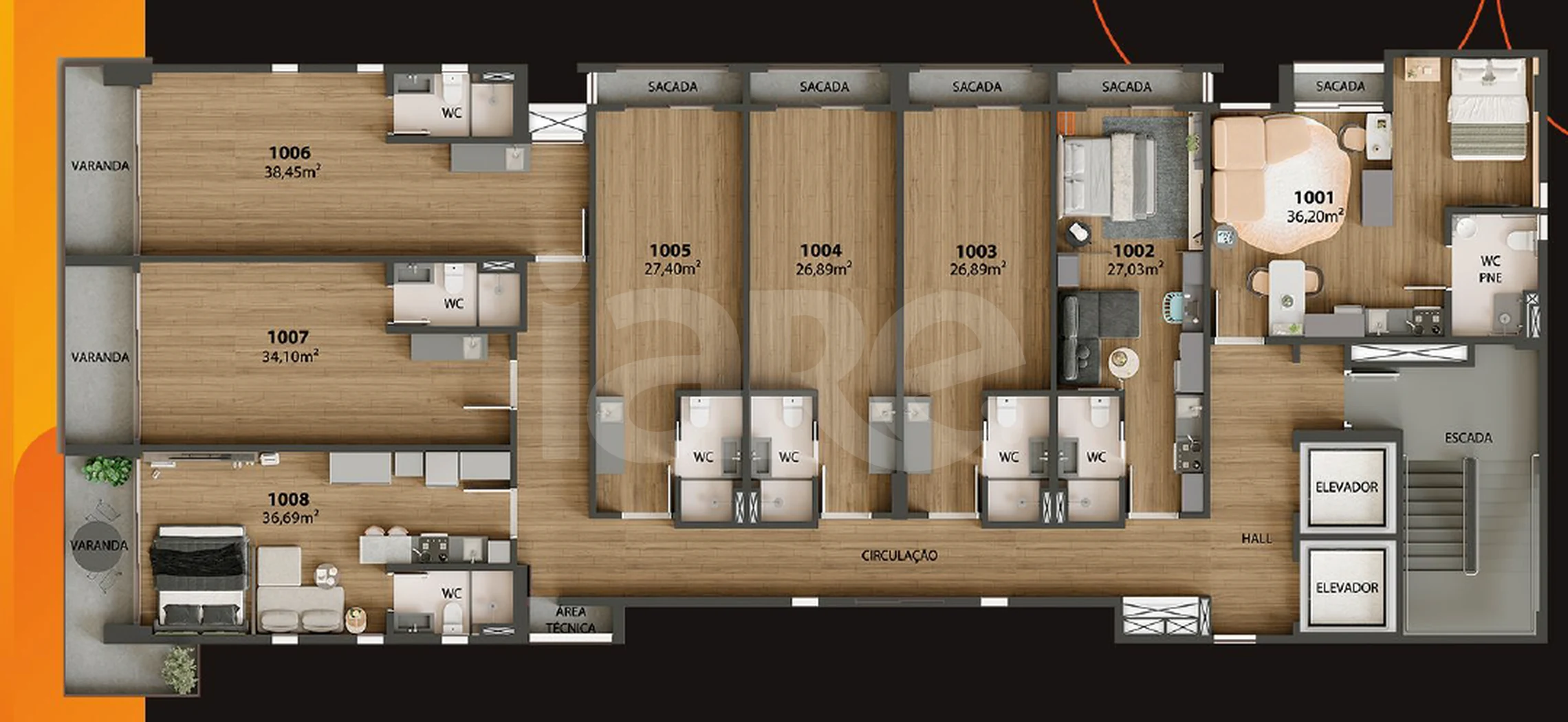 Planta — Pavimento 10