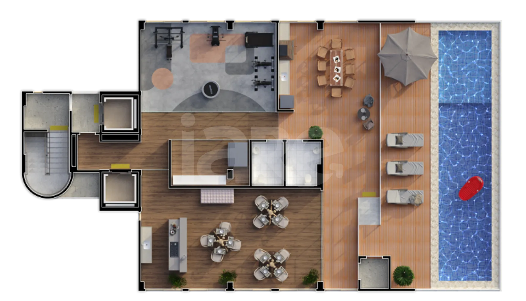 Planta — Pavimento lazer