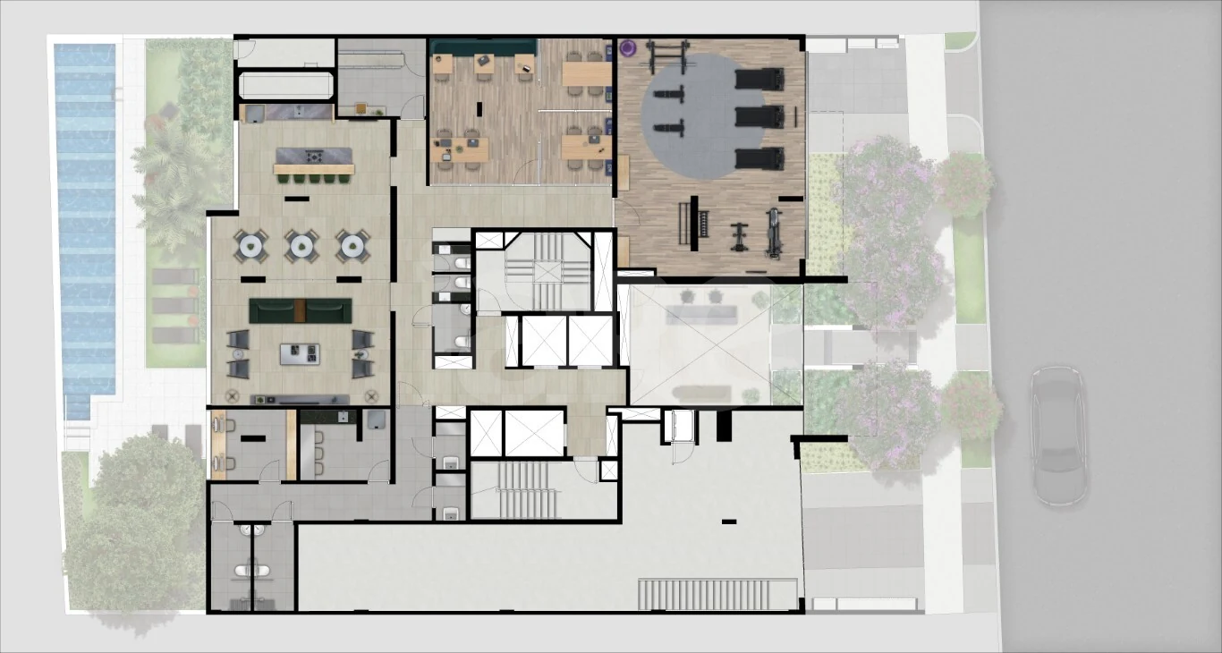 Planta — Pavimento lazer
