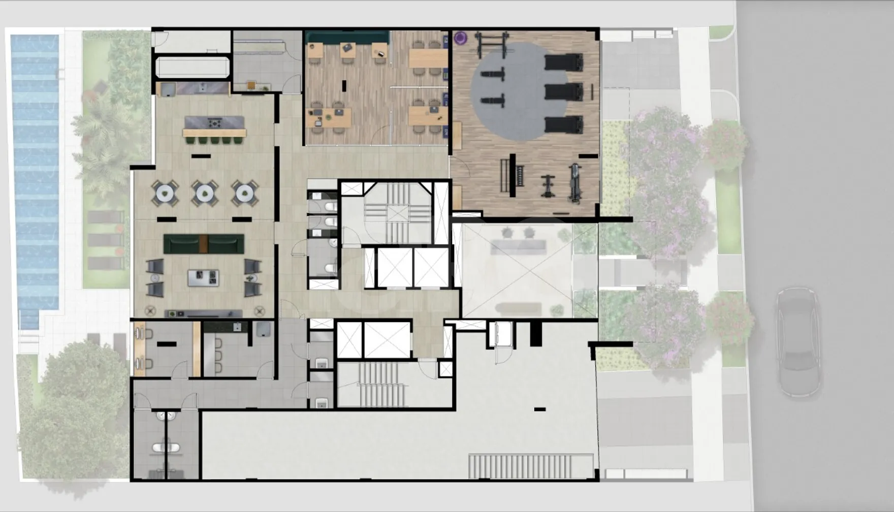 Planta — Pavimento lazer