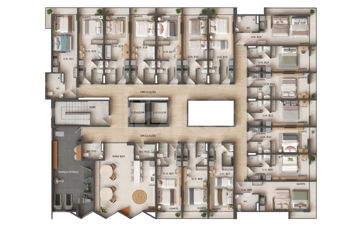 Planta — Pavimento 8