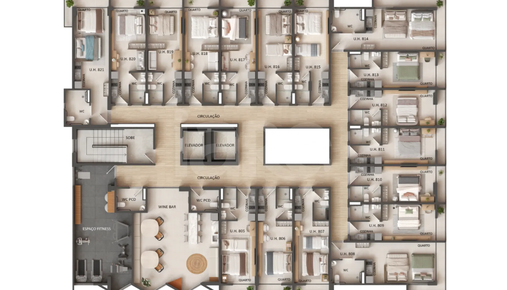 Planta — Pavimento 8