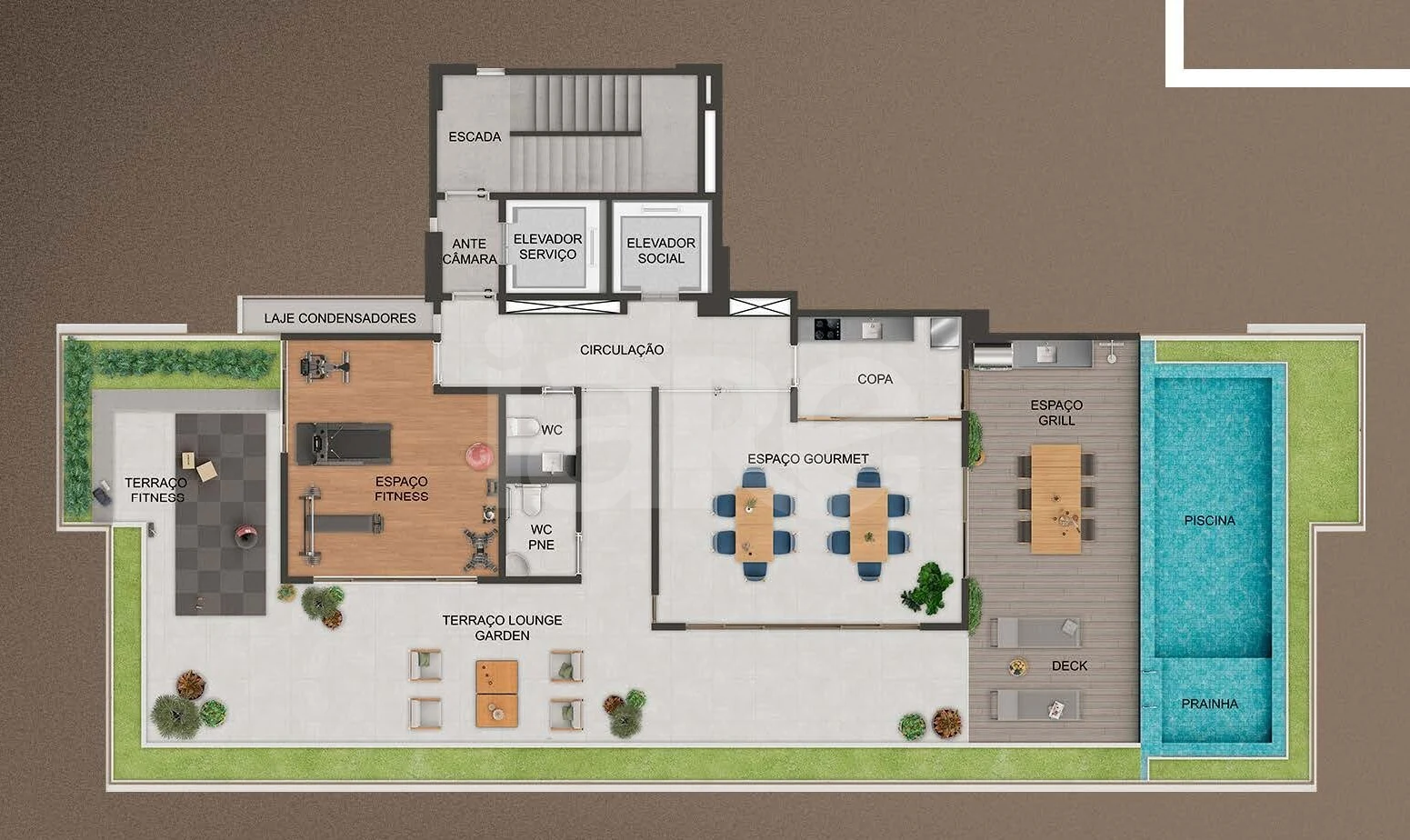 Planta — Pavimento rooftop