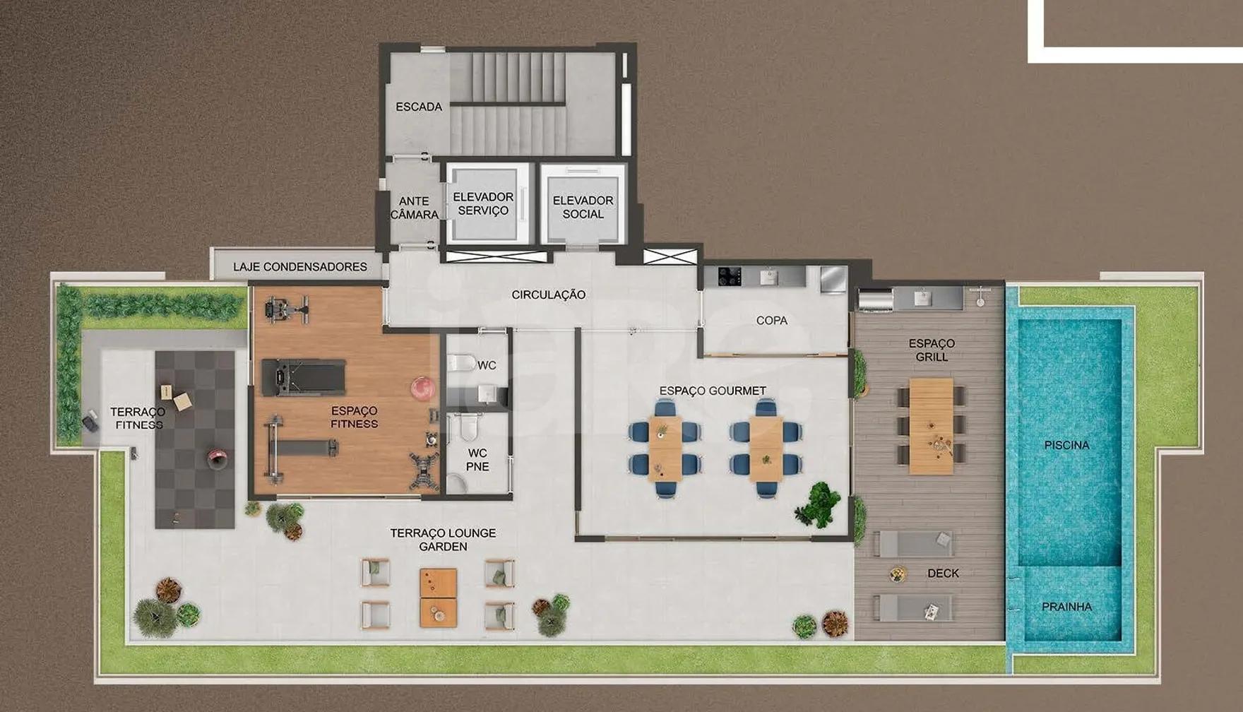 Planta — Pavimento rooftop
