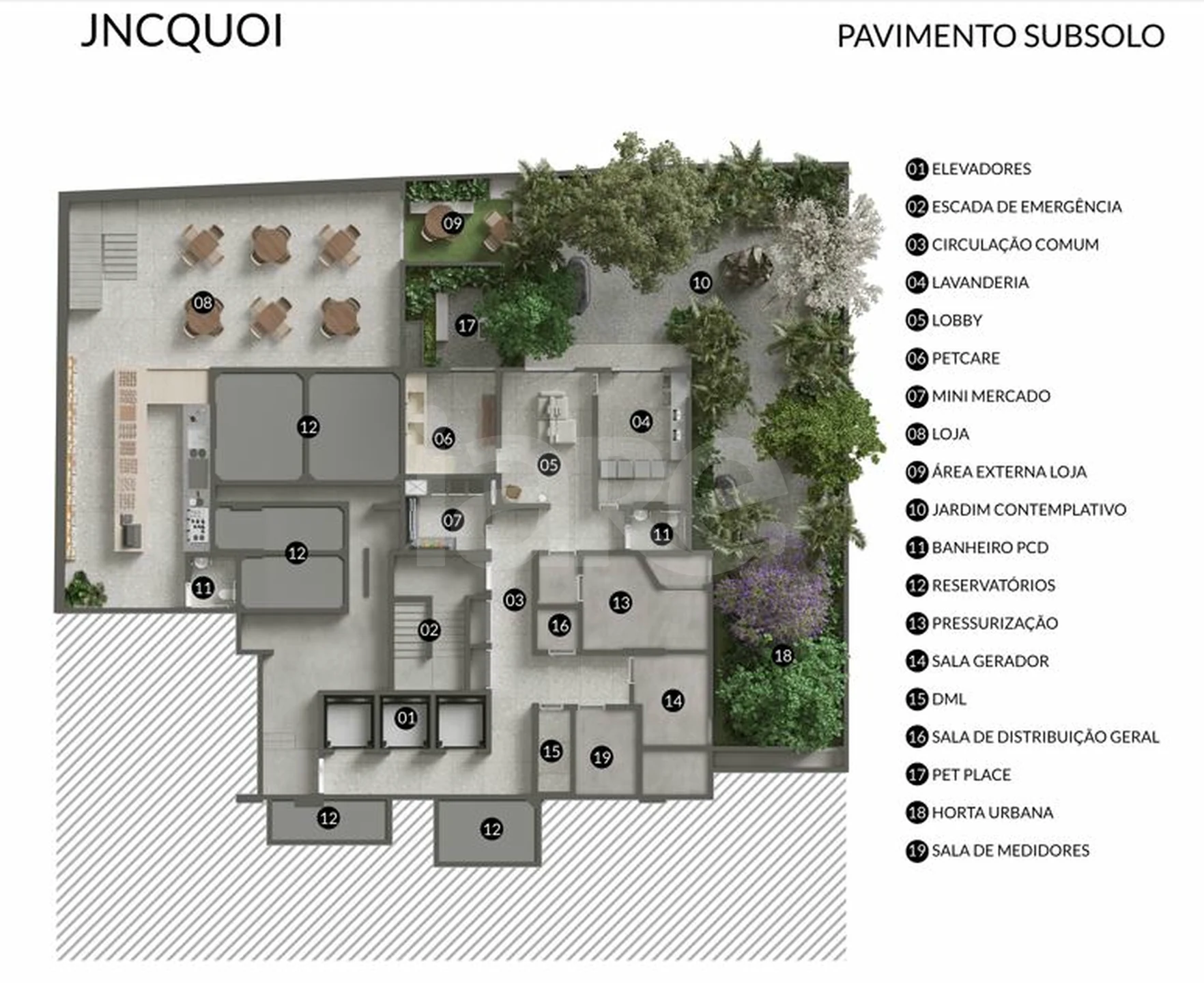 Planta — Pavimento Subsolo Loja